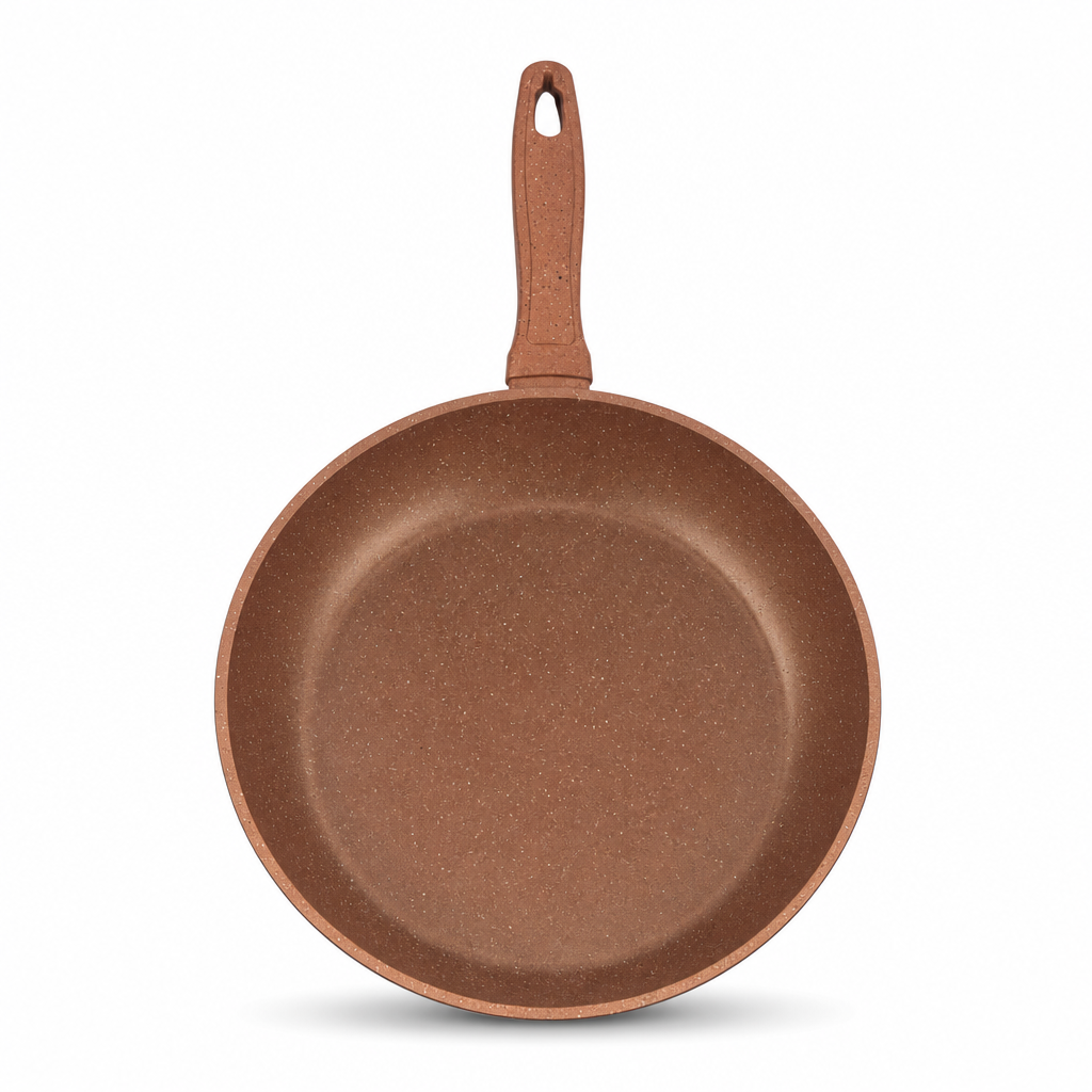 72 Pieces Granite-Coated Fry Pan, 26 cm, Brown