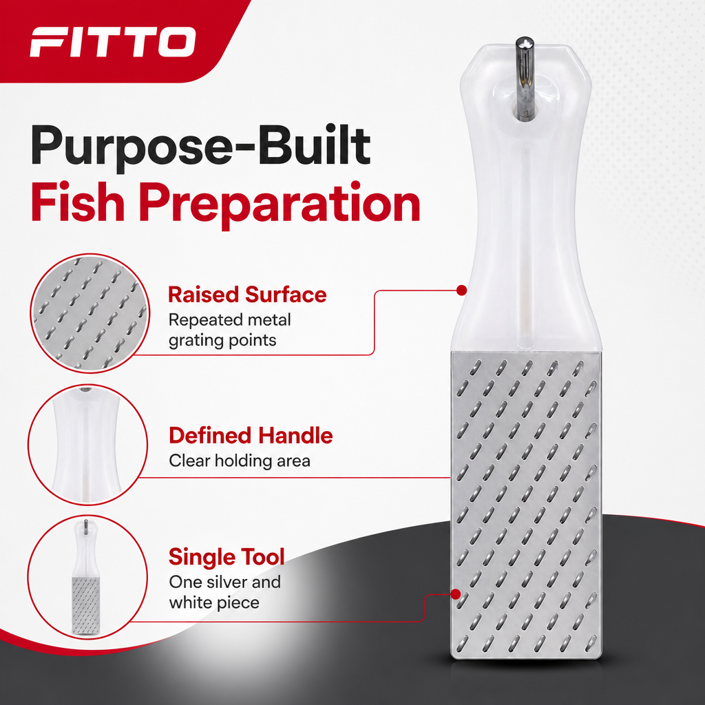 96 Pieces Fish Scale Scraper Grater, Stainless Steel Raised Grating Surface, 24 cm, Silver and White, 1 Piece