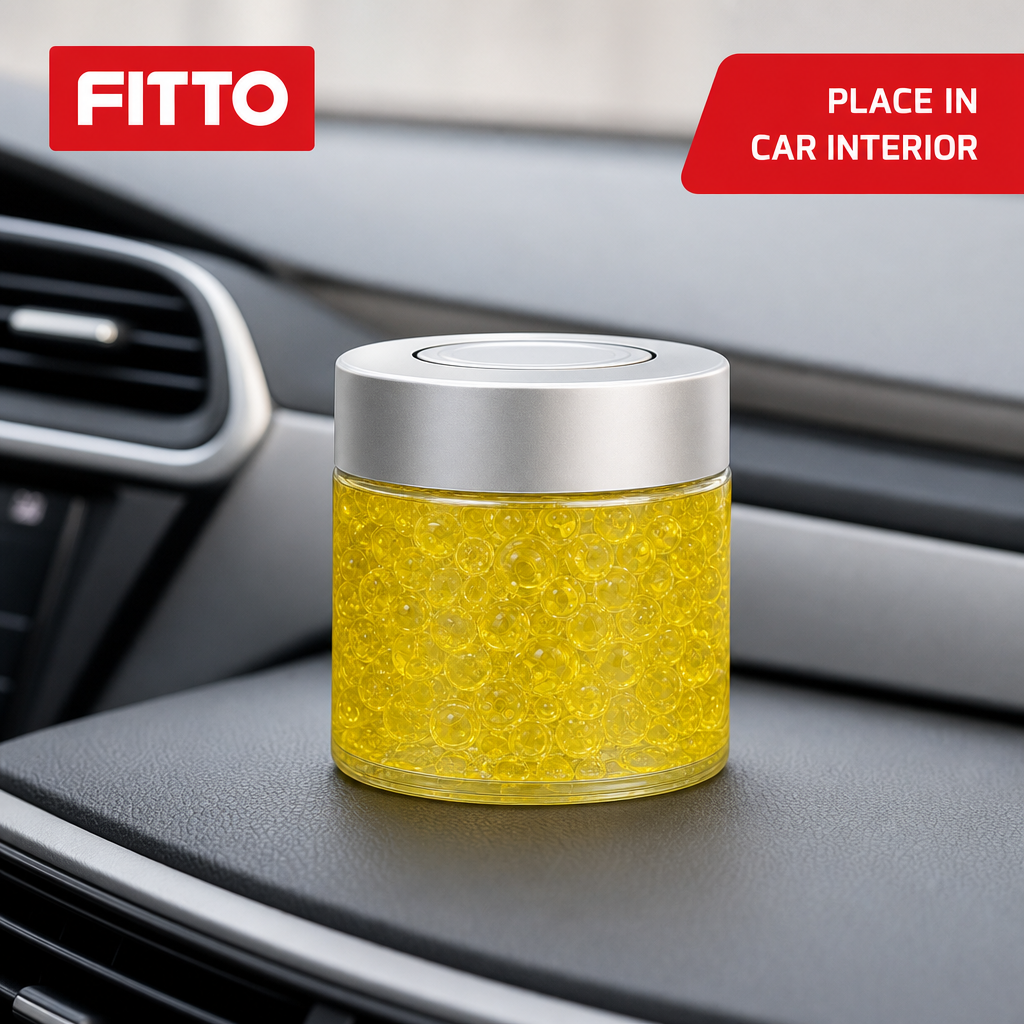 96 Pieces Fragrance Spheres Car & Home Air Freshener, Lemon Scent, 130g Jar