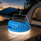 96 Pieces Blue Rechargeable Solar LED Camping Light, 200 W, Portable Outdoor Lantern, 1 Piece