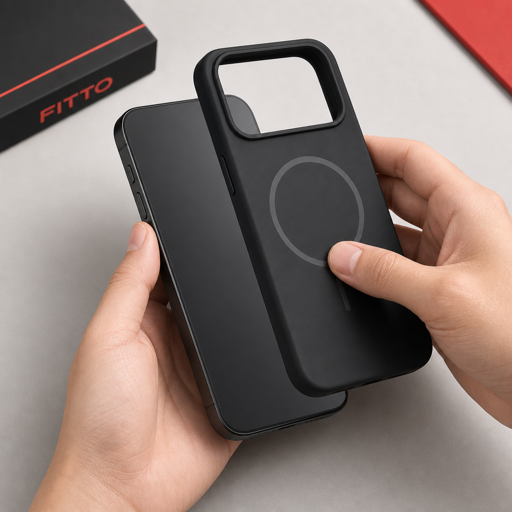 120 Pieces Magnetic Phone Cases with Raised Camera Protection, Silicone, Black, Single Piece