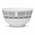 120 Pieces Melamine Rice Bowl, 4.5 Inch, Grey, Geometric Border
