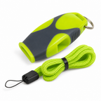 96 Pieces Pealess Sports Whistles with Lanyard, Lime Green and Black