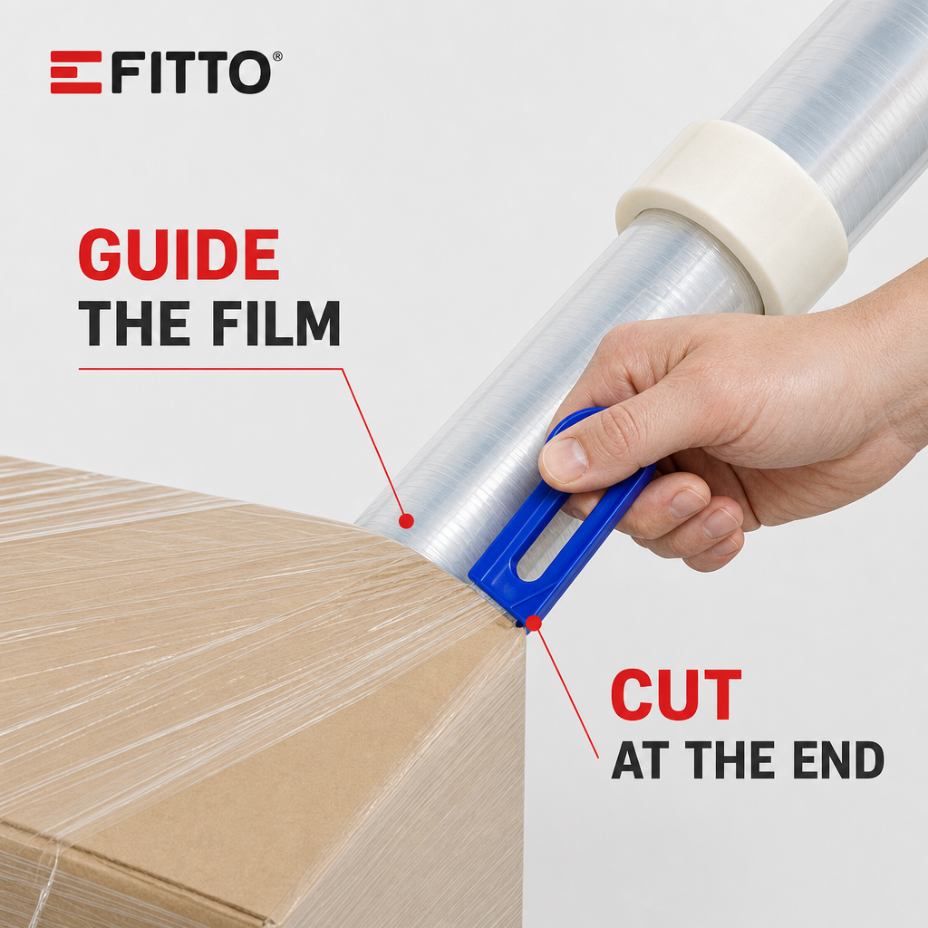 96 Pieces Stretch Film Dispensers with Integrated Cutter, Blue and Clear Wrap Holder, 27 x 9 x 5 cm