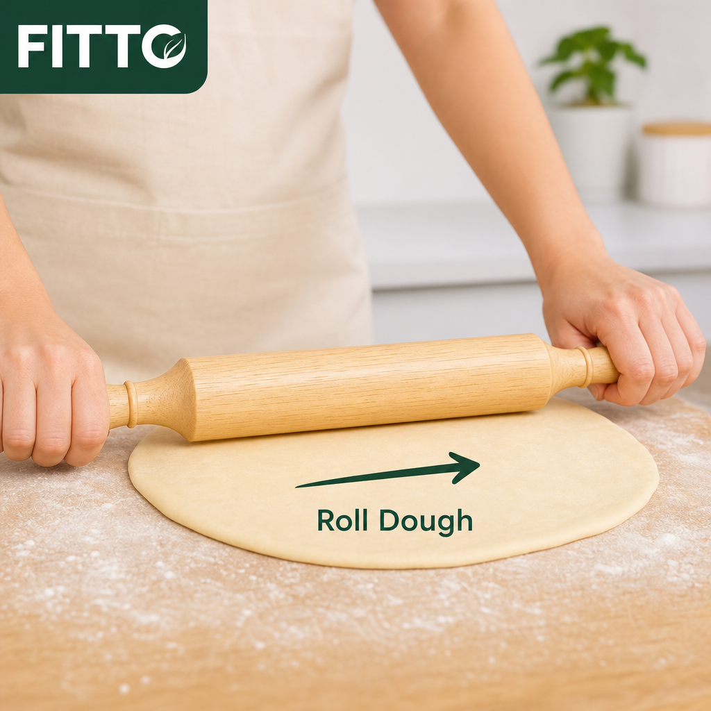 120 Pieces Wooden Rolling Pins, 39 x 4.5 cm, Single Baking Tool with Integrated Handles
