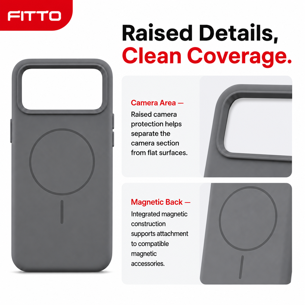 120 Pieces Silicone Magnetic Phone Cases with Raised Camera Protection for Pro Smartphone, Gray