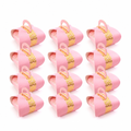 96 Pieces Pink Handled Candy Favor Boxes, 7 x 7 x 8 cm, 12 Pieces