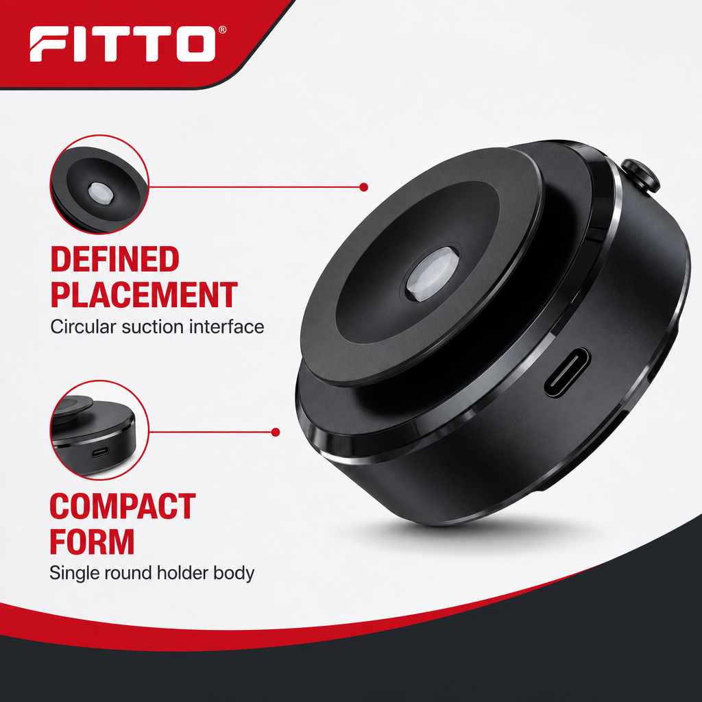 72 Pieces Black Alloy Vacuum Suction Phone Holder, Circular Mount, 1 Piece