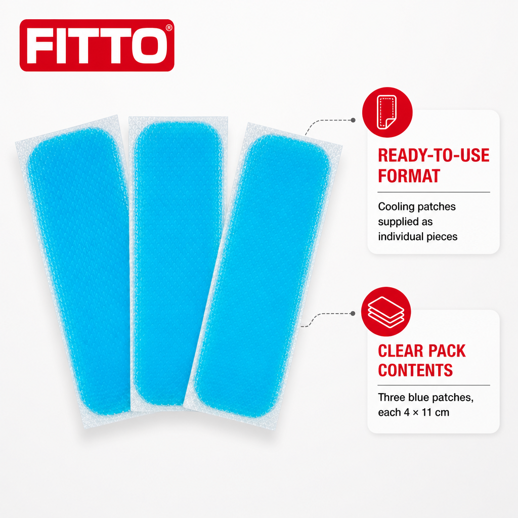 144 Pieces Cooling Patches, Blue, 4 × 11 cm, 3 Pieces