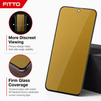 144 Pieces 5D Privacy Tempered Glass Screen Protectors for iPhone 16 Plus, 9H Hardness