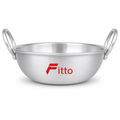 96 Pieces Aluminium Handi Cooking Pot with Dual Side Handles, 10 Inch Round Cookwares