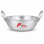 96 Pieces Aluminium Handi Cooking Pot with Dual Side Handles, 10 Inch Round Cookwares