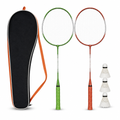 96 Pieces Badminton Racket Set, 2 Rackets, 3 Shuttlecocks and Carry Bag, Red and Green