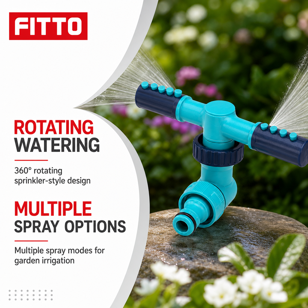 96 Pieces Automatic 360° Rotating Garden Irrigation Nozzle with Multiple Spray Modes