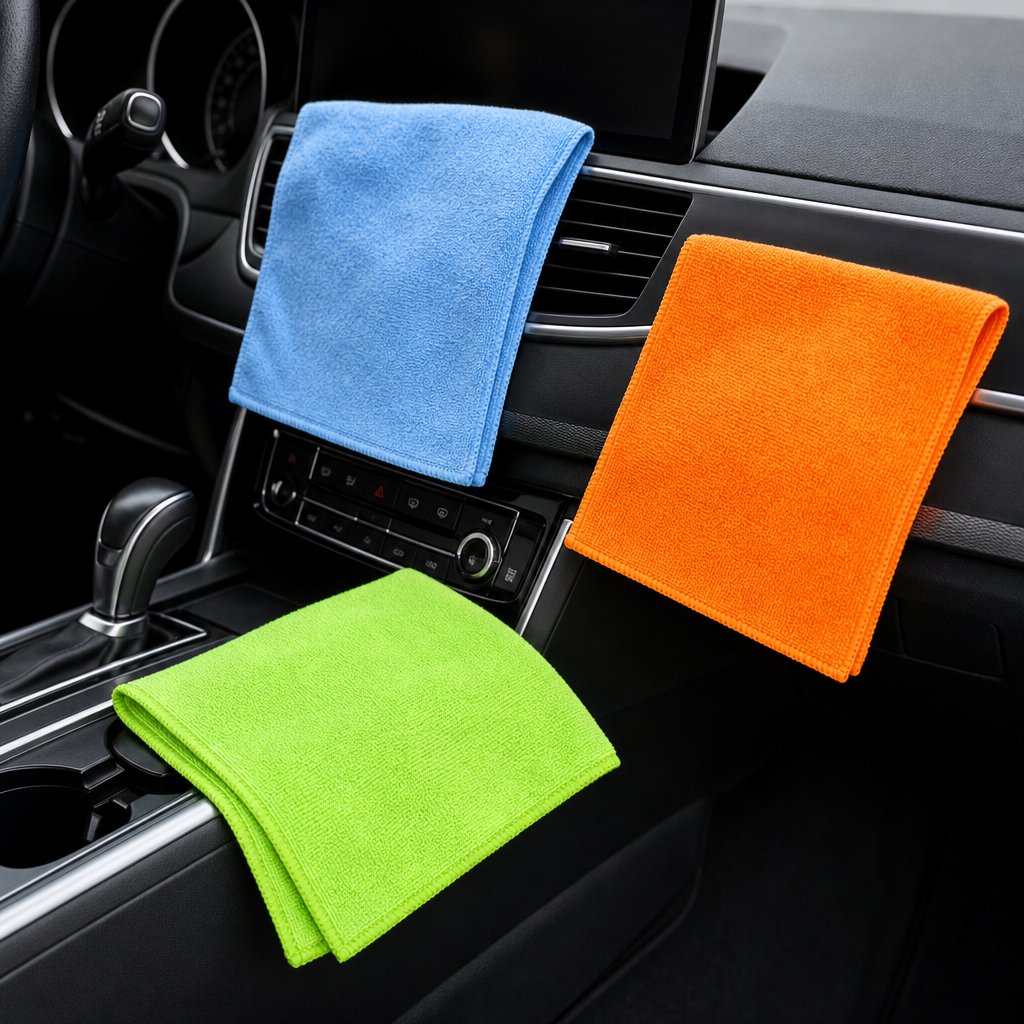 96 Pieces Microfiber Multi-Purpose Cleaning Cloths, 40 x 40 cm, Assorted Colours, 3-Pack