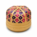 96 Pieces Handwoven Bamboo Round Decorative Storage Box with Lid, 5in