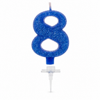 240 Pieces Assorted Colour Sparkling Number 8 Cake Candle, 3 in, 1 Piece