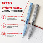 72 Pieces Mechanical Pencils with 0.7mm Lead Refill, Translucent Design, 2-Pack