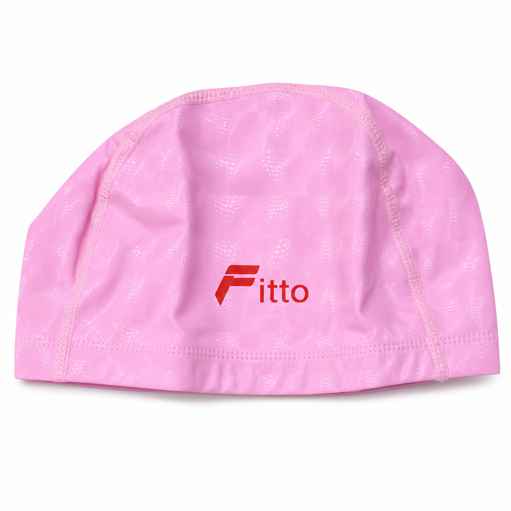 96 Pieces 3D PU Swimming Cap, Pink