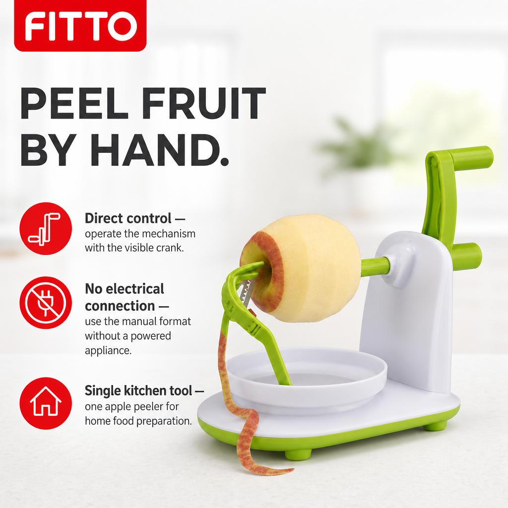 96 Pieces Manual Apple Peeler, Green and White Hand-Crank Fruit Peeling Tool, 1 Piece