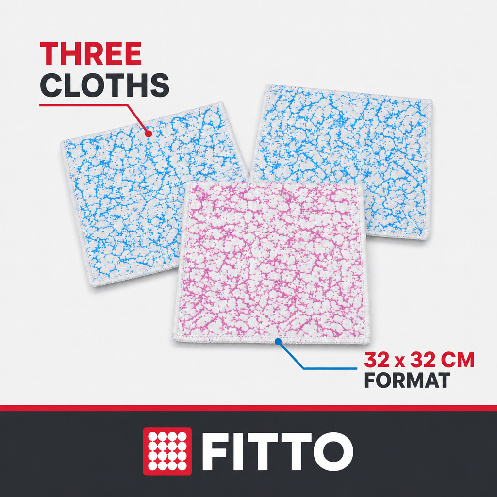 96 Pieces Microfiber All-Purpose Cleaning Cloths, 32 x 32 cm, Blue and White, 3-Pack