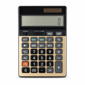 72 Pieces Electronic Calculators, 12-Digit Display with Tax Function and Dual Power, Black and Gold, 1 Piece