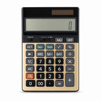 72 Pieces Electronic Calculators, 12-Digit Display with Tax Function and Dual Power, Black and Gold, 1 Piece