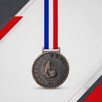 144 Pieces Football Sports Medal with Red White and Blue Ribbon, Bronze, 10 x 8 cm