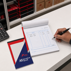 144 Pieces A5 NCR Invoice Books, 14.8 x 21 cm, 50 Duplicate Sets, 1 Piece