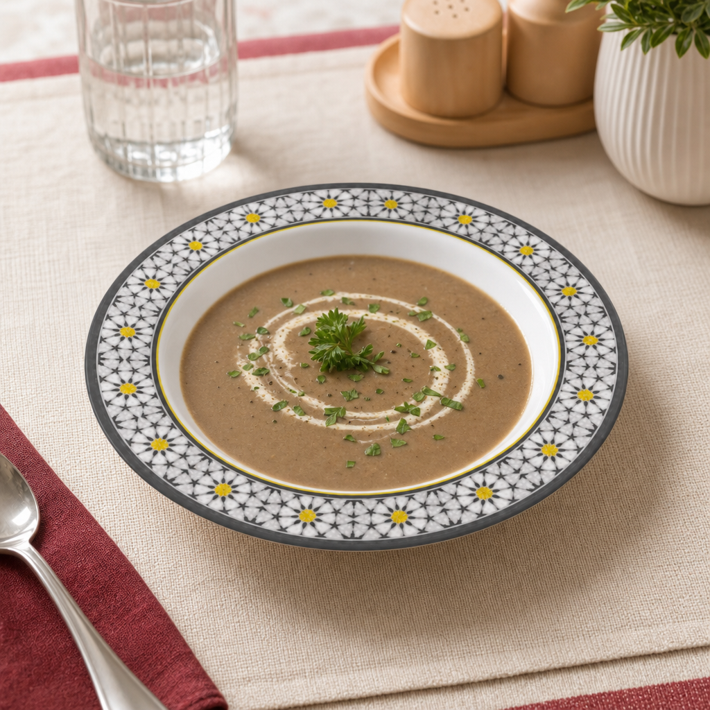 144 Pieces Melamine Soup Plate, 6 Inch, Round Floral Pattern, Single Piece