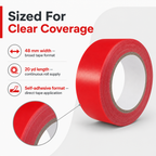 96 Pieces Adhesive Tapes, Red Self-Adhesive Roll, 48 mm x 20 yd, 1 Roll