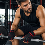 96 Pieces Gym Gloveses with Wrist Support, Fingerless Design for Weight Lifting and Fitness, Black and Red
