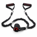 48 Pieces Chair Resistance Trainer, Black and Red Seated Exercise Equipment, 1 Set