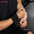 96 Pieces Wrist Support for Gym and Fitness, Adjustable Black Wrist Brace, Single Piece