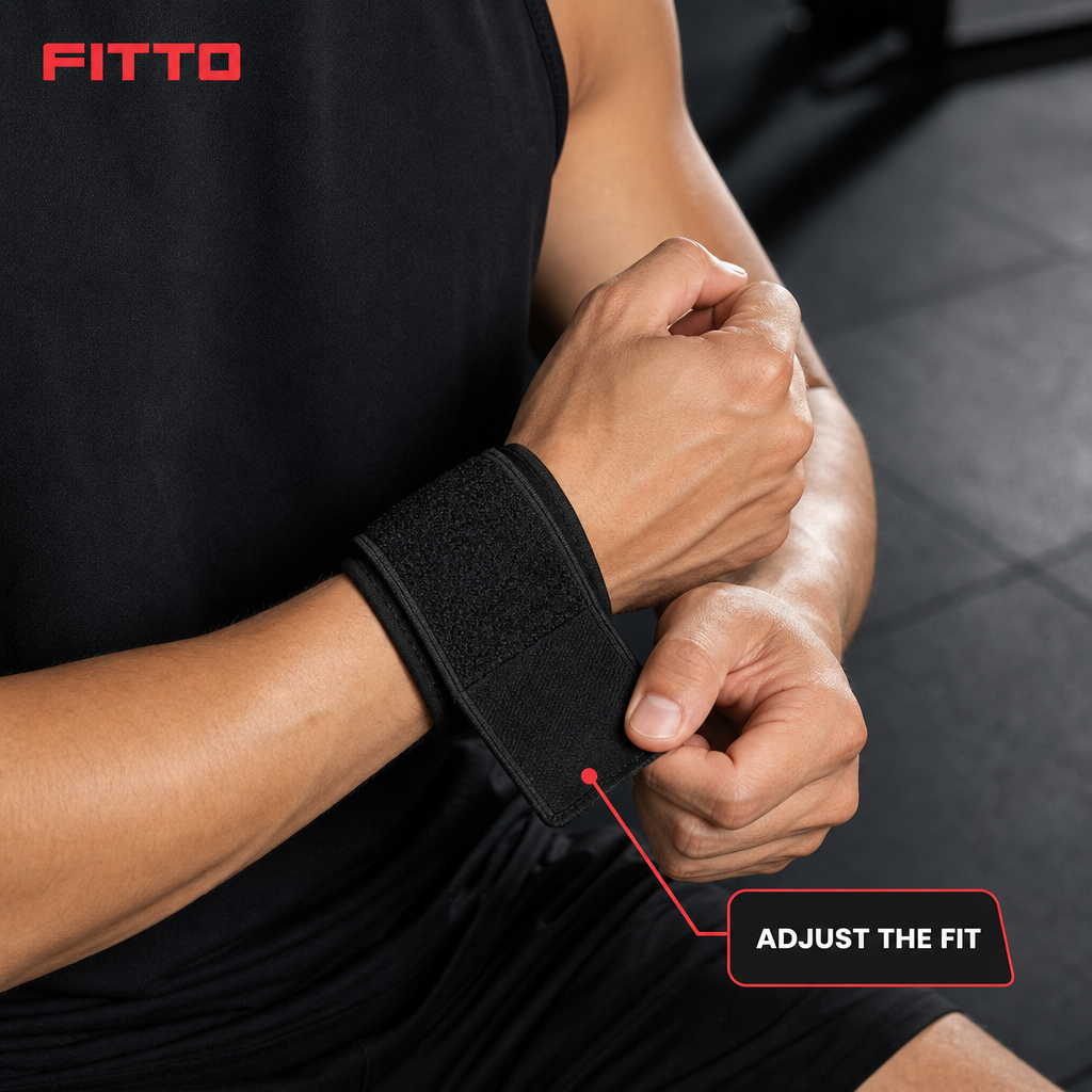 96 Pieces Wrist Support for Gym and Fitness, Adjustable Black Wrist Brace, Single Piece