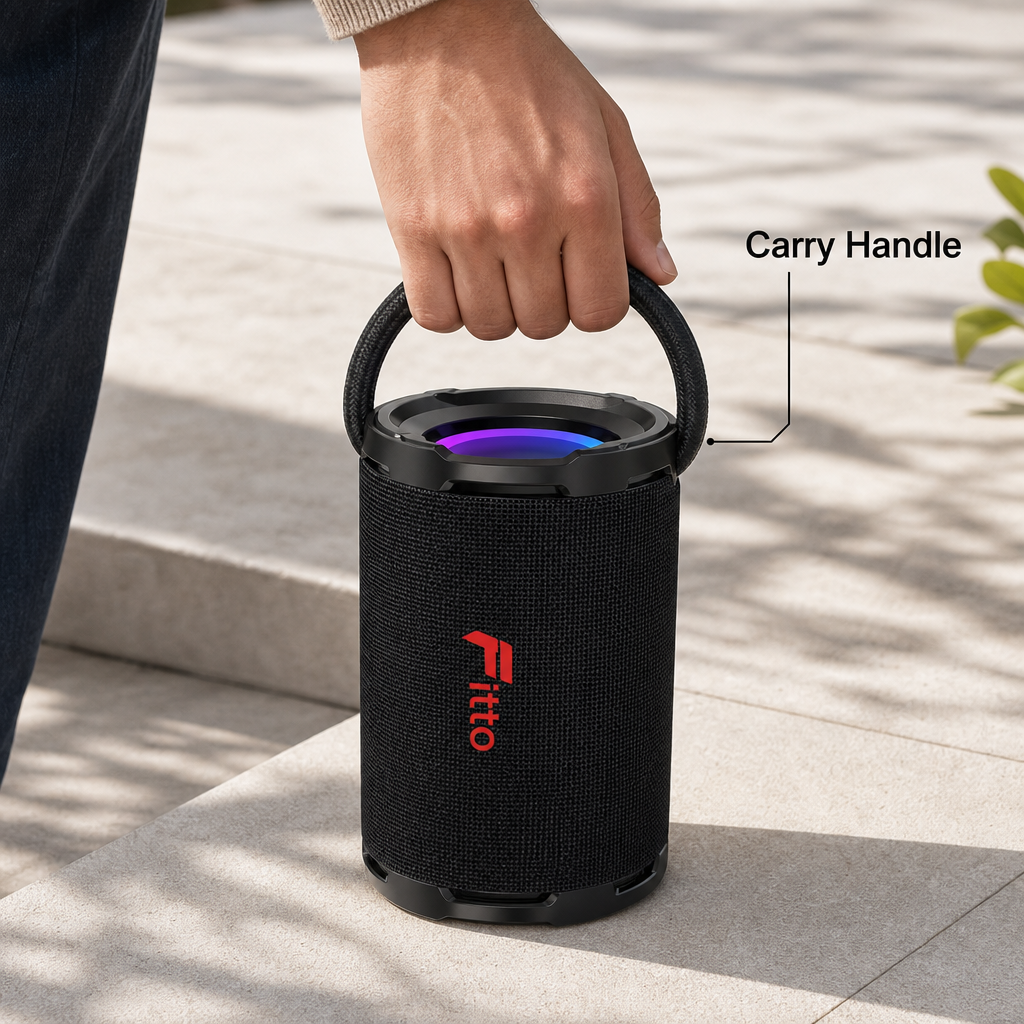 48 Pieces Portable Outdoor Party Speaker with IPX5 Splash Resistance, Carry Handle and Compact 24 x 12 x 12 cm Design