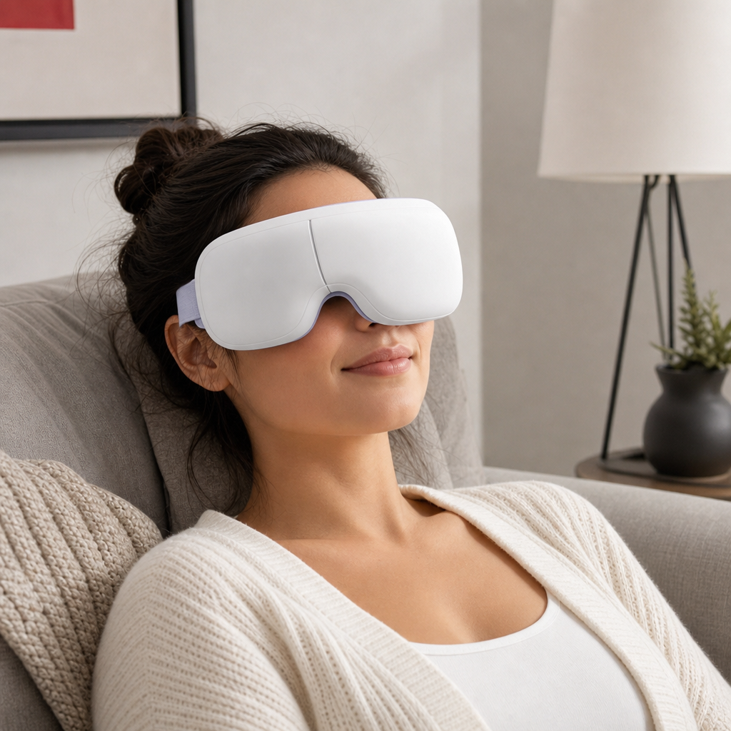48 Pieces Heated Eye Massagers with Heat Function, White, 1 Piece