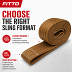 48 Pieces Polyester Flat Lift Sling Strap, 6 Ton Capacity, 5 Meter, Brown, 1 Piece