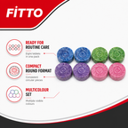 120 Pieces Toilet Cleaner Tablets, Multicolour Round Tablets, 8-Piece Pack for Toilet Care