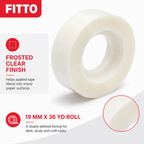 240 Pieces Frosted Clear Invisible Stationery Tapes, 19 mm x 36 yd, 1 Roll
