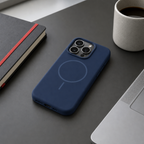 120 Pieces Magnetic Phone Cases with Raised Camera Protection for 15 Pro Model, Navy Blue