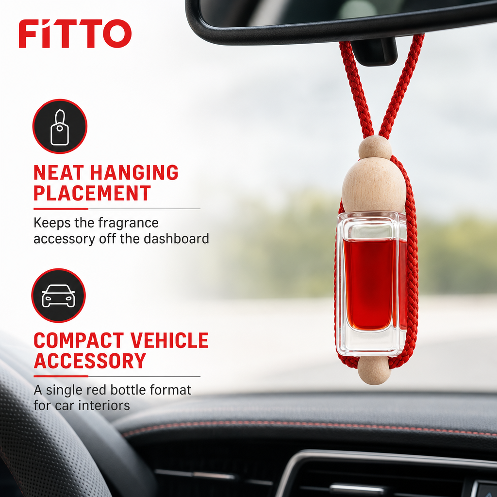 96 Pieces Hanging Bottle Car Air Fresheners, Red, Single Unit
