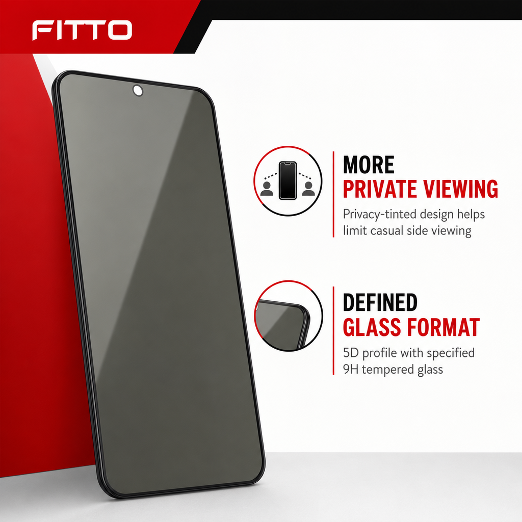 144 Pieces 5D Privacy Tempered Glass Screen Protectors for A16 4G, 9H Hardness