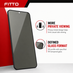 144 Pieces 5D Privacy Tempered Glass Screen Protectors for A16 4G, 9H Hardness