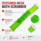 144 Pieces Mesh Bath Back Scrubber with Hanging Ring, Assorted Colour, 28 cm, 1 Piece