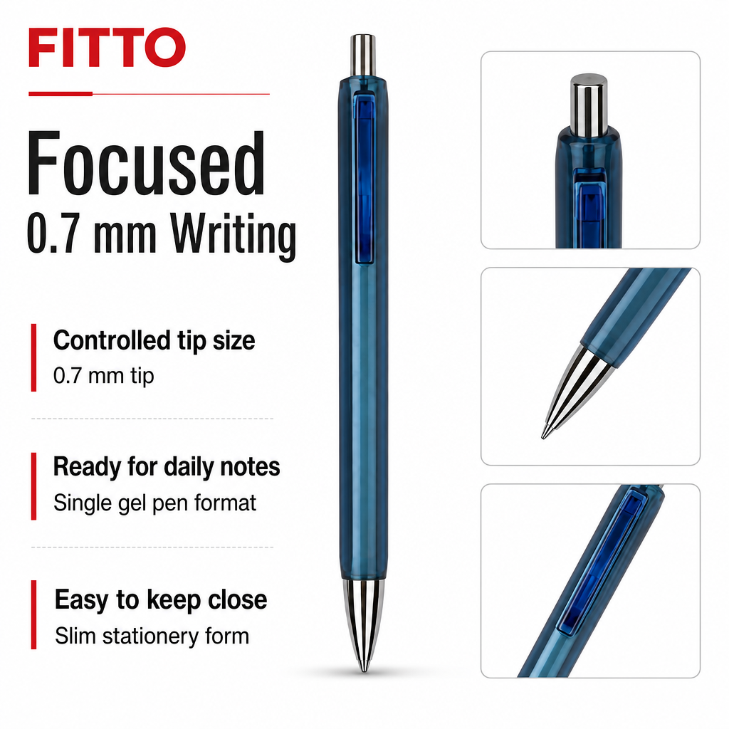 96 Pieces Gel Pens, 0.7 mm Tip, Assorted Colour, Single Pen