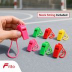 240 Pieces Plastic Whistles with Neck Strings, Assorted Colours, 8 Pieces