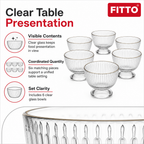 72 Pieces Glass Bowl Set, Clear, 6 Pieces for Table Serving and Food Presentation