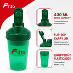 120 Pieces Sports Water Bottles 400 ml, Plastic Flip-Top Carry Lid, Assorted Colour