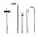 96 Pieces 1/2-Inch Drive Socket Wrench Set, T-Handle, L-Handle, Extension Bars and L-Type Wrench, Silver, 4-Piece